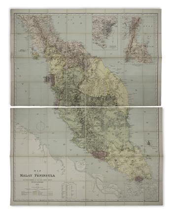 (MALAYSIA / SINGAPORE.) Royal Asiatic Society, Straits Branch. Map of the Malay Peninsula.